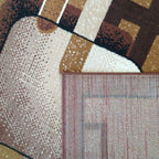 Envers tissé et surjet du tapis Menton