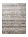 Tapis Céret rayé chiné beige, crème et gris, vue de dessus