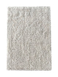 Tapis shaggy écru Sète à poils longs, uni, vue de dessus