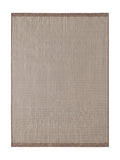 Tapis Cassis tissé plat chiné beige et taupe, vue de dessus