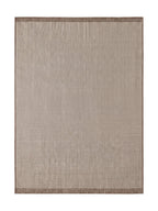 Tapis Cassis tissé plat chiné beige et taupe, vue de dessus